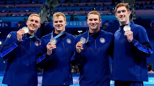 Ryan Murphy and Hunter Armstrong win silver with USA's 4x100 Medley Relay