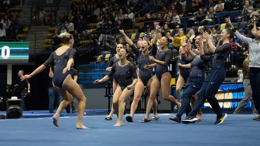 2025 Cal WGYM Ella Cesario Floor Exercise Celebration