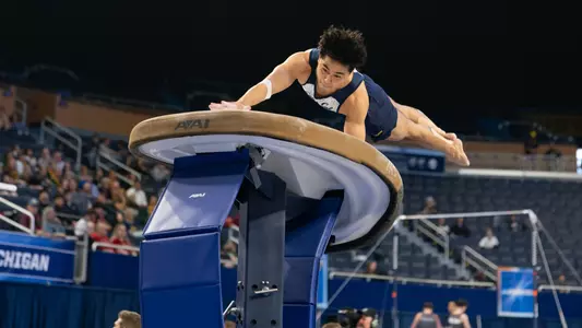 MGYM: Jasper Smith-Gordon vaulting at 2025 NCAA Championships