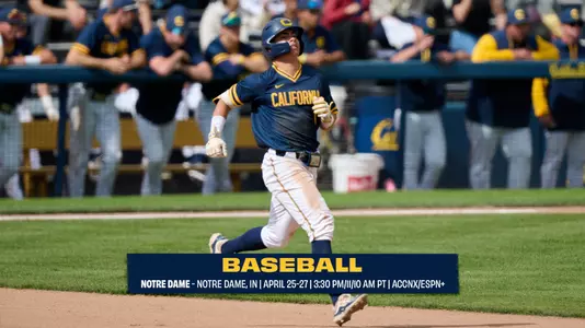 2025-04-23 Jarren Advincula Cal Visits Notre Dame For Final ACC Road Series
