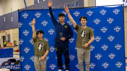 Jasper Smith-Gordon at 2025 MPSF Championships - podium