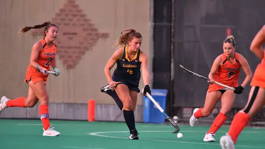 Cal FH: Liz Klompmaker dribbling against Virginia