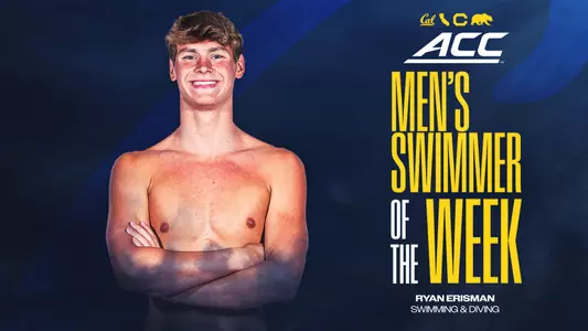 SWIM/DIVE Erisman Men's Swimmer of the Week 10/06/26