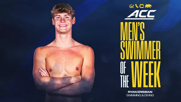 SWIM/DIVE Erisman Men's Swimmer of the Week 10/06/26