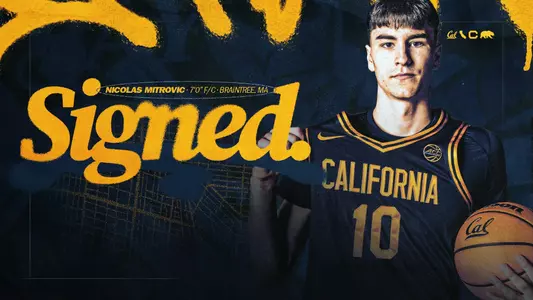 Nicolas Mitrovic signing graphic - Cal Men's Basketball