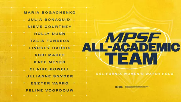 2025 MPSF Women's Water Polo All-Academic Team honorees - Cal