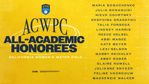 2026 ACWPC All-Academic Women's Water Polo honorees