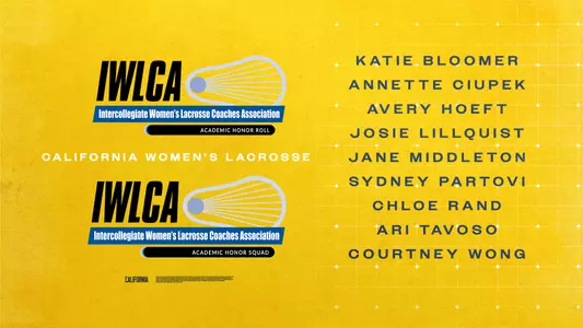 2026 Cal Lacrosse IWCLA academic honors
