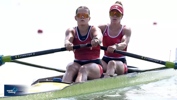 Sofia Meakin, Olivia Roth, Women's Pair, Switzerland; 2026 European Rowing Championships, Varese, Italy; © Maren Derlien / MyRowingPhoto.com