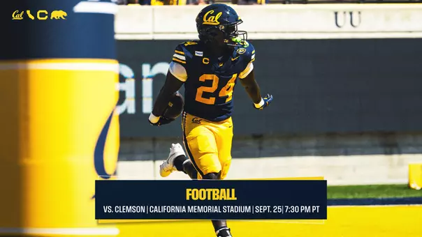 Cal Football vs. Clemson (9.25.2026) Web Preview Graphic