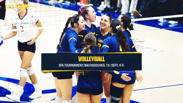 Cal Volleyball Players Celebrate