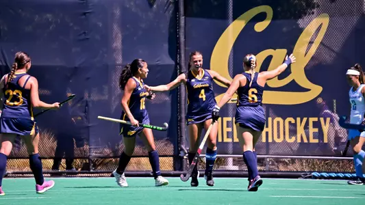 Cal FH: Liz Klompmaker celebrates after a goal against Columbia