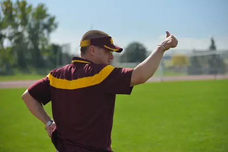 CMU coach Peter McGahey