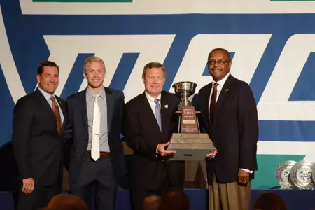 MAC Commissioner Dr. Jon Steinbrecher and CMU President Dr. George Ross