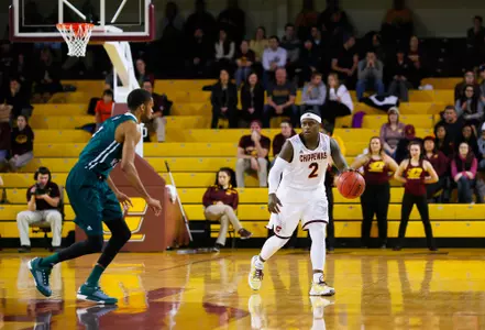 Braylon Rayson sank five 3-pointers in win over the Falcons.