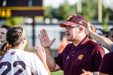 CMU coach Peter McGahey.