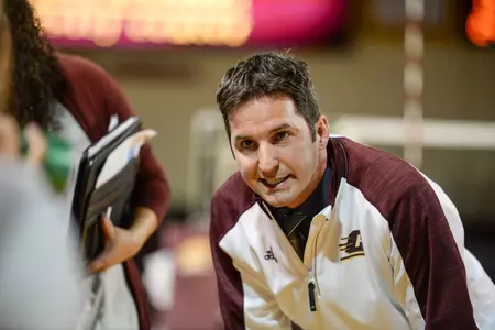 First-year CMU volleyball coach Mike Gawlik takes his team to Buffalo and Akron this weekend.