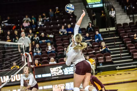 Jordan Bueter led CMU with 12 kills Thursday in the Chippewas' Mid-American Conference loss to Toledo.