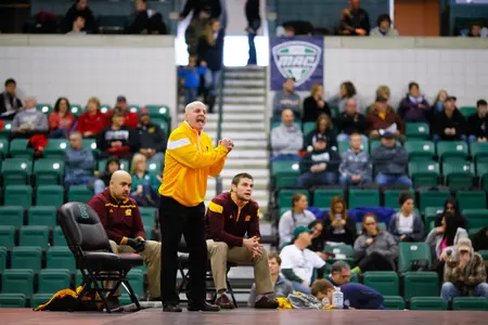 Tom Borrelli begins his 25th season as the Central Michigan wrestling coach with the Maroon and Gold intrasquad scrimmage on Sunday at McGuirk Arena.