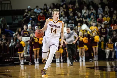 Freshman David DiLeo, in just his second collegiate game, finished with a double-double in the Chippewas' victory at Tennessee Tech on Monday.