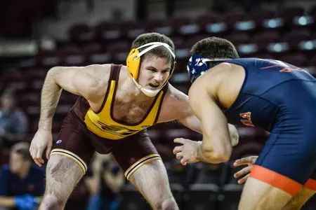 CMU junior Colin Heffernan was named the MAC Wrestler of the Week after his 8-6 win on Sunday in a dual meet with Virginia.