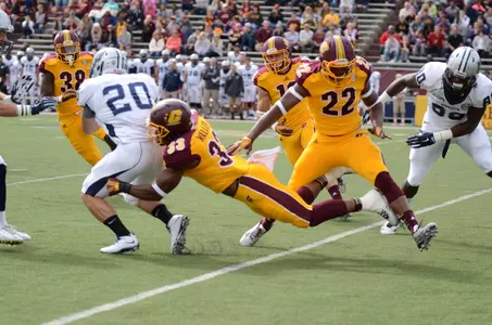CMU junior Tyree Waller made nine tackles to lead the Chippewa defense for the second-consecutive game.