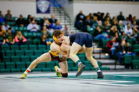 CMU senior Corey Keener posted a big upset Friday on the opening day of the Cliff Keen Invitational in Las Vegas.