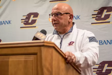 CMU coach John Bonamego discusses his team's trip to the Miami Beach Bowl on Sunday.
