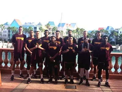 The Chippewas pose at Atlantis Resort in the Bahamas.