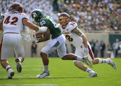 Central Michigan safety Tony Annese (18).