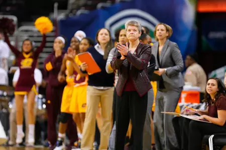 Sue Guevara is entering her 10th year in charge of the CMU women's basketball program.