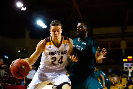 Luke Meyer scored a career-high 19 points and pulled down eight rebounds Tuesday in CMU's loss at Buffalo.