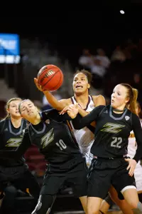 Junior Tinara Moore scored 29 points Wednesday in the Chippewas' victory over Akron.