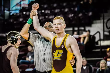 Central Michigan junior Justin Olvier is ranked No. 1 in the Mid-American Conference at 149 pounds. He is one of six Chippewas in the league's individual rankings.