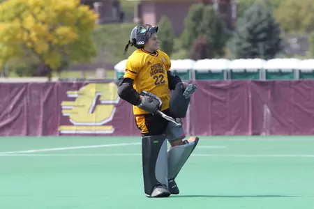 CMU goalkeeper Lily Amadio has combined with Abigal Ebersole to post 137 saves this season.