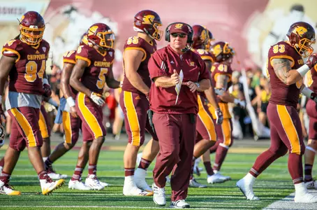 Coach John Bonamego takes his CMU football team to Ohio on Saturday to take on the 4-1 Bobcats.