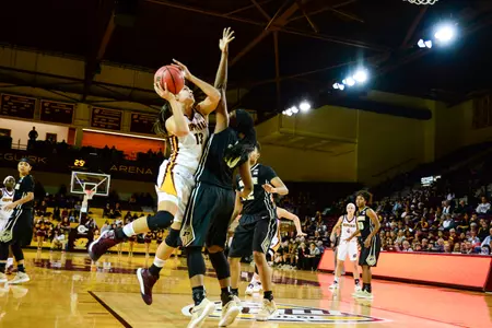 Junior Reyna Frost posted her 15th career double-double in the Chippewas' season-opening loss to Purdue on Friday.