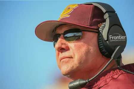 Coach John Bonamego and his Central Michigan football team will learn their bowl destination on Sunday afternoon.