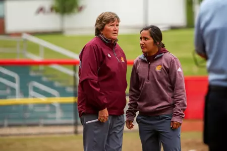 CMU coach Margo Jonker (left) and assistant Jessica Bracamonte have announced a signing class of six student-athletes who will join the Chippewas in 2019.