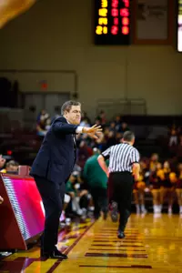 Coach Keno Davis and his CMU men's basketball team fell at Miami (Ohio) on Saturday, 81-76.