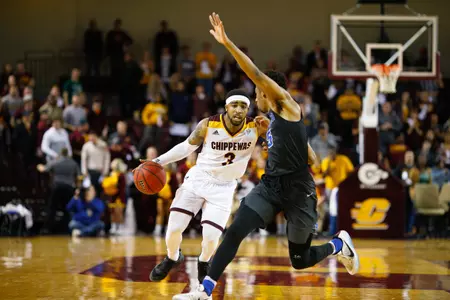 CMU junior Marcus Keene drives to the basket on Tuesday against Buffalo at McGuirk Arena.