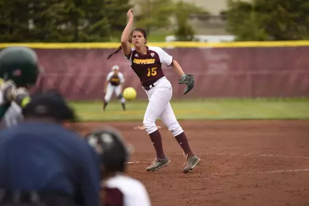 CMU senior pitcher Rachael Knapp has not allowed a run in 34 consecutive innings.