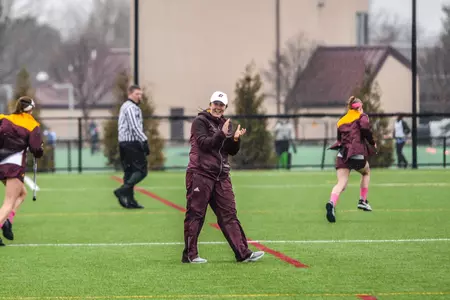 Coach Sara Tisdale takes her CMU lacrosse team to the Eastern Seaboard this weekend for Atlantic Sun Conference games with Delaware State and Howard.