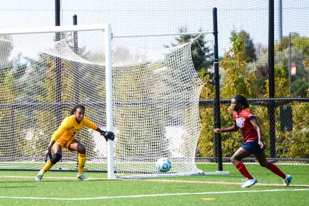 CMU goalkeeper Zoie Reed (left) has recorded a Mid-American Conference-best 39 saves this season.