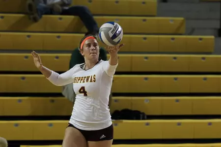 CMU freshman setter Grace Butler ranks second in the MAC with 10.33 assists per set.