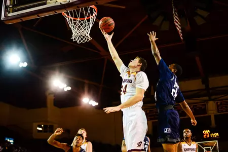 Luke Meyer finished with 26 points and 14 rebounds -- both career highs -- on Tuesday in the Chippewas' loss at Ball State.