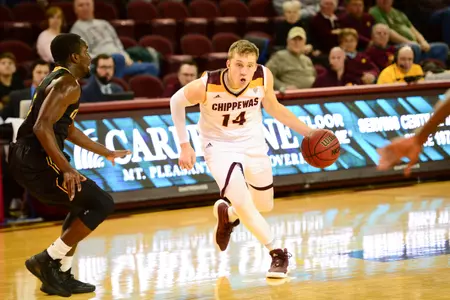 Sophomore David DiLeo had a double-double -- 11 points and 11 rebounds -- on Saturday in the Chippewas' 84-76 loss at McGuirk Arena to Kent State.