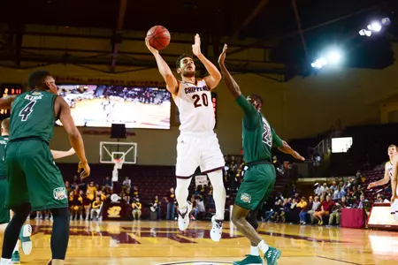 Sophomore Kevin McKay posted his first double-double of the season on Saturday in the Chippewas' loss at Akron.