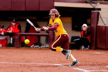 Senior Lacy Tolfree had three hits on Saturday in the Chippewas' two games in the Mercer Invitational. Through four games, Tolfree is hitting .400 (6 for 15).