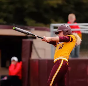 Senior Maison Kalina is one of three Chippewas who hit .500 or better during CMU's four games last weekend in the Liberty Softball Challenge.